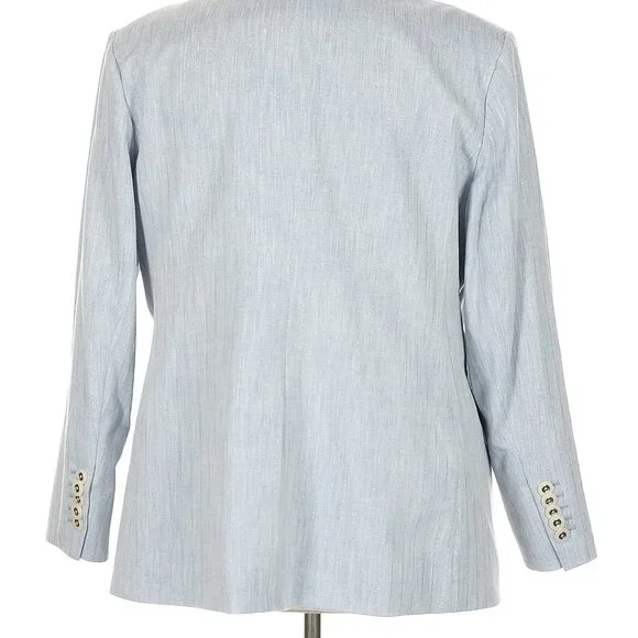 Veronica Beard light blue Double Breasted Dickey Blazer Size: 20 - Picture 10 of 12